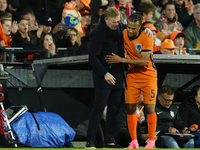 Ronald Koeman head coach of Netherland and Nathan Ake Centre-Back of Netherland and Manchester City during the international friendly match...