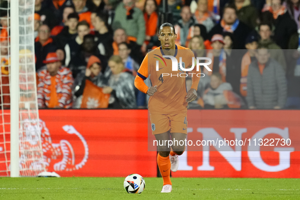 Virgil van Dijk Centre-Back of Netherland and Liverpool FC during the international friendly match between Netherlands and Iceland at De Kui...