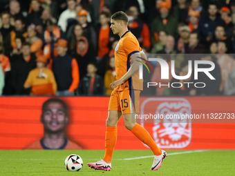 Micky van de Ven Centre-Back of Netherland and Tottenham Hotspur in action during the international friendly match between Netherlands and I...