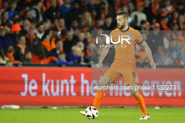 Stefan de Vrij Centre-Back of Netherland and Inter Milan during the international friendly match between Netherlands and Iceland at De Kuip...