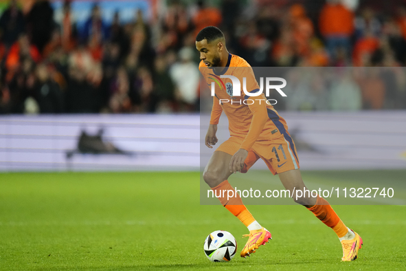 Cody Gakpo Left Winger of Netherland and Liverpool FC during the international friendly match between Netherlands and Iceland at De Kuip on...