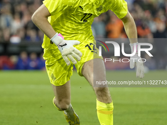 Hakon Rafn Valdimarsson Goalkeeper of Iceland and Brentford FC during the international friendly match between Netherlands and Iceland at De...