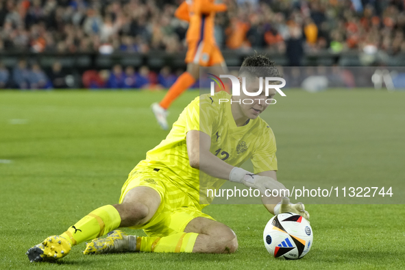 Hakon Rafn Valdimarsson Goalkeeper of Iceland and Brentford FC during the international friendly match between Netherlands and Iceland at De...