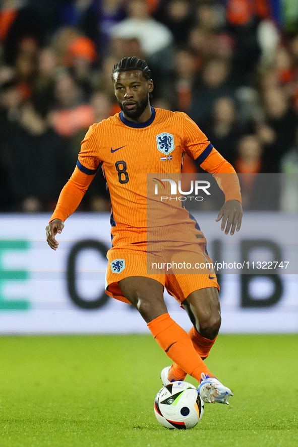 Georginio Wijnaldum Central Midfield of Netherland and Al-Ettifaq FC during the international friendly match between Netherlands and Iceland...