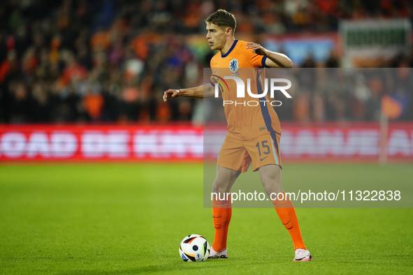 Micky van de Ven Centre-Back of Netherland and Tottenham Hotspur during the international friendly match between Netherlands and Iceland at...