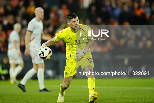 Hakon Rafn Valdimarsson Goalkeeper of Iceland and Brentford FC during the international friendly match between Netherlands and Iceland at De...