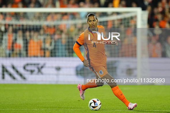 Virgil van Dijk Centre-Back of Netherland and Liverpool FC during the international friendly match between Netherlands and Iceland at De Kui...