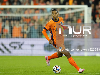 Virgil van Dijk Centre-Back of Netherland and Liverpool FC during the international friendly match between Netherlands and Iceland at De Kui...