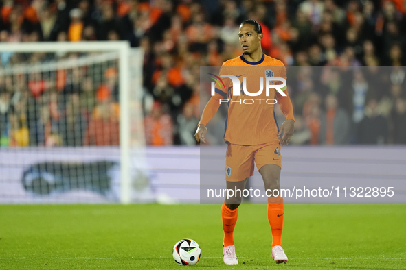 Virgil van Dijk Centre-Back of Netherland and Liverpool FC during the international friendly match between Netherlands and Iceland at De Kui...