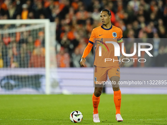 Virgil van Dijk Centre-Back of Netherland and Liverpool FC during the international friendly match between Netherlands and Iceland at De Kui...