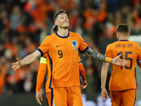 Wout Weghorst Centre-Forward of Netherland and TSG 1899 Hoffenheim celebrates after scoring his sides first goal during the international fr...