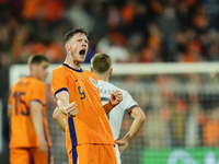 Wout Weghorst Centre-Forward of Netherland and TSG 1899 Hoffenheim celebrates after scoring his sides first goal during the international fr...