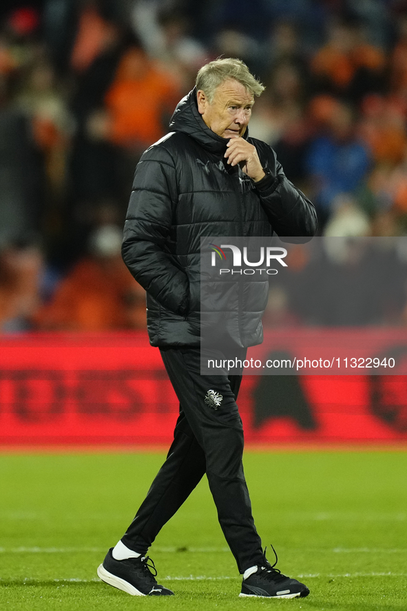 Age Hareide head coach of Iceland after the international friendly match between Netherlands and Iceland at De Kuip on June 10, 2024 in Rott...