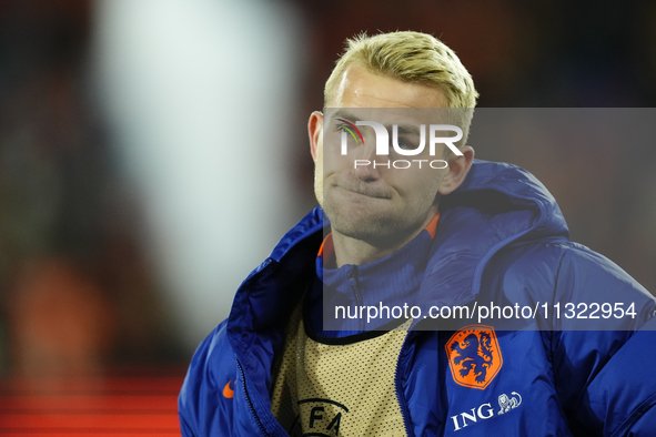 Matthijs de Ligt Centre-Back of Netherland and Bayern Munich during the international friendly match between Netherlands and Iceland at De K...