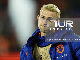 Matthijs de Ligt Centre-Back of Netherland and Bayern Munich during the international friendly match between Netherlands and Iceland at De K...