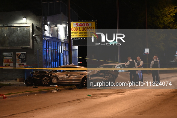 An unknown female is being found shot at the scene of a traffic collision in Chicago, Illinois, United States, on June 11, 2024. At approxim...