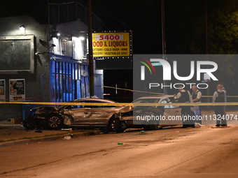 An unknown female is being found shot at the scene of a traffic collision in Chicago, Illinois, United States, on June 11, 2024. At approxim...