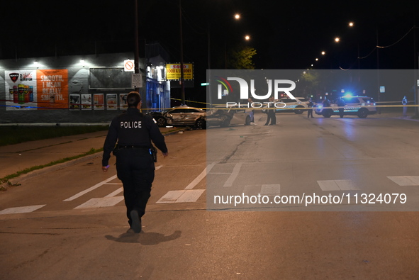 An unknown female is being found shot at the scene of a traffic collision in Chicago, Illinois, United States, on June 11, 2024. At approxim...