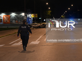 An unknown female is being found shot at the scene of a traffic collision in Chicago, Illinois, United States, on June 11, 2024. At approxim...