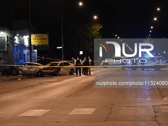 An unknown female is being found shot at the scene of a traffic collision in Chicago, Illinois, United States, on June 11, 2024. At approxim...