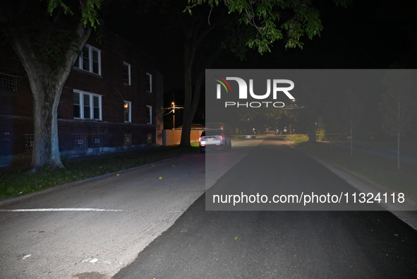 A 49-year-old male is being shot and critically wounded in a shooting during a food delivery in Chicago, Illinois, United States, on June 12...