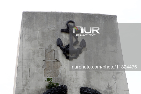 The monument to Russian soldiers who participated in the defense of Sevastopol during the Crimean War (1853-1856) is being partially dismant...