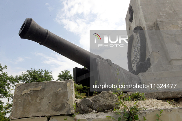 The monument to Russian soldiers who participated in the defense of Sevastopol during the Crimean War (1853-1856) is being partially dismant...