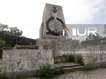 The monument to Russian soldiers who participated in the defense of Sevastopol during the Crimean War (1853-1856) is being partially dismant...