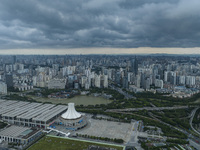 Dark clouds are gathering and heavy rain is coming in Nanning, China, on June 12, 2024, at 18:00. (