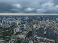 Dark clouds are gathering and heavy rain is coming in Nanning, China, on June 12, 2024, at 18:00. (