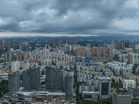 Dark clouds are gathering and heavy rain is coming in Nanning, China, on June 12, 2024, at 18:00. (