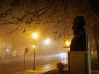 High temperatures and Saharan dust are affecting the weather in Greece. Heavy fog and Saharan dust covered the sky of Kavala, Greece, on Apr...