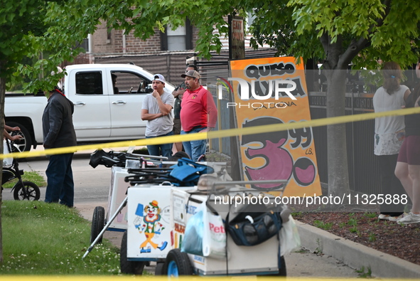 A 67-year-old male food vendor is being shot by two suspects in Chicago, Illinois, United States, on June 12, 2024. At approximately 7:37 p....