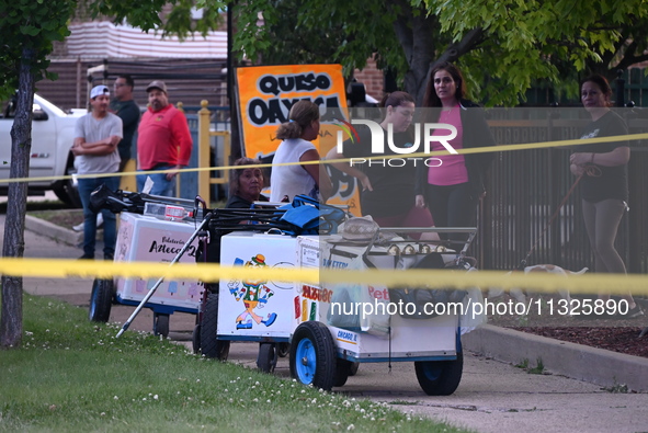 A 67-year-old male food vendor is being shot by two suspects in Chicago, Illinois, United States, on June 12, 2024. At approximately 7:37 p....