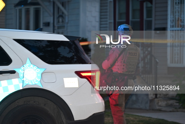 The Chicago Police SWAT Team is arriving at residences to search for suspects involved in the shooting of a 67-year-old male food vendor in...