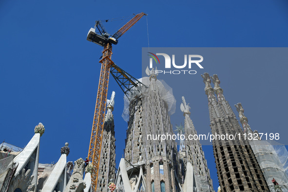 A crane is being installed in the Sagrada Familia to undertake the final works of the basilica. The 203-meter crane, of which there are only...