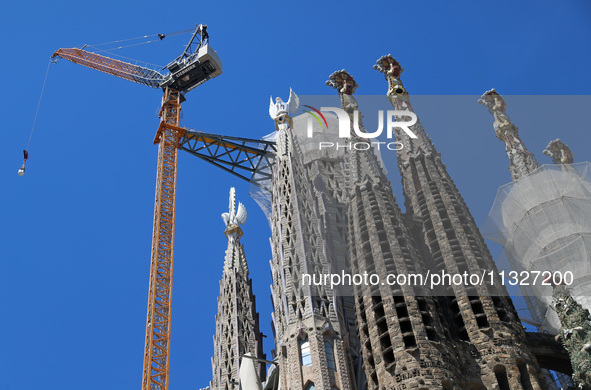 A crane is being installed in the Sagrada Familia to undertake the final works of the basilica. The 203-meter crane, of which there are only...