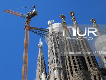 A crane is being installed in the Sagrada Familia to undertake the final works of the basilica. The 203-meter crane, of which there are only...