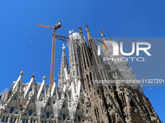 A crane is being installed in the Sagrada Familia to undertake the final works of the basilica. The 203-meter crane, of which there are only...