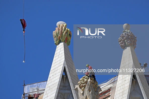 A crane is being installed in the Sagrada Familia to undertake the final works of the basilica. The 203-meter crane, of which there are only...