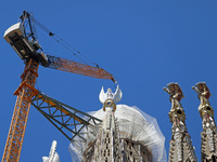 A crane is being installed in the Sagrada Familia to undertake the final works of the basilica. The 203-meter crane, of which there are only...