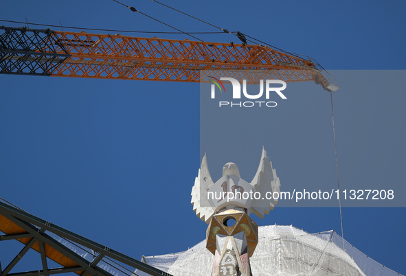 A crane is being installed in the Sagrada Familia to undertake the final works of the basilica. The 203-meter crane, of which there are only...