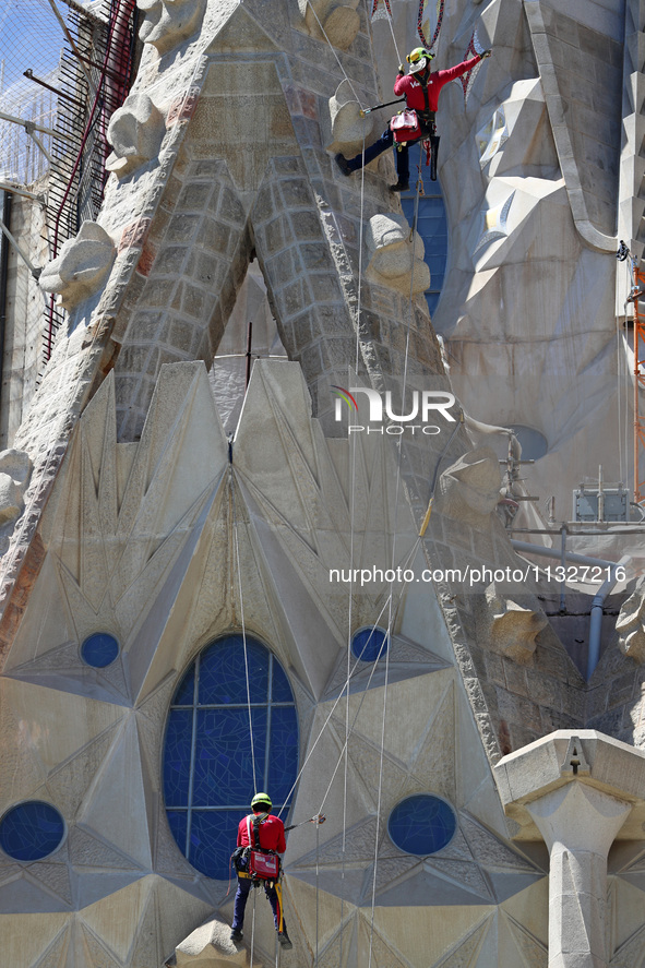 A crane is being installed in the Sagrada Familia to undertake the final works of the basilica. The 203-meter crane, of which there are only...