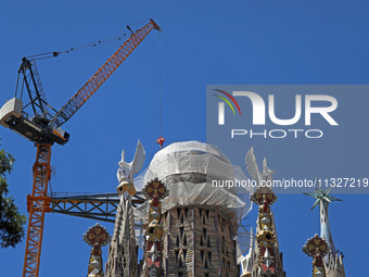 A crane is being installed in the Sagrada Familia to undertake the final works of the basilica. The 203-meter crane, of which there are only...