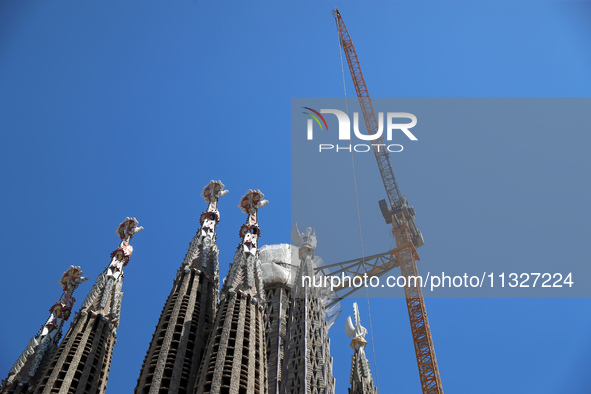 A crane is being installed in the Sagrada Familia to undertake the final works of the basilica. The 203-meter crane, of which there are only...