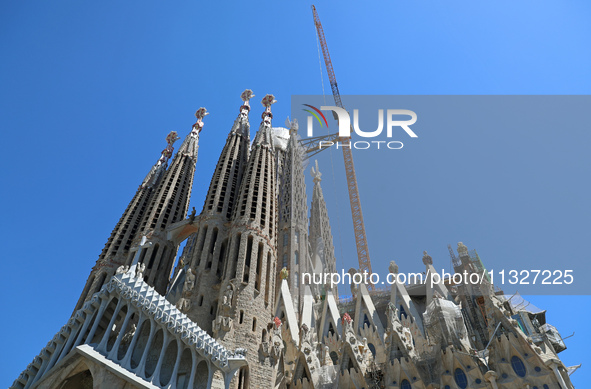 A crane is being installed in the Sagrada Familia to undertake the final works of the basilica. The 203-meter crane, of which there are only...