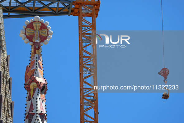 A crane is being installed in the Sagrada Familia to undertake the final works of the basilica. The 203-meter crane, of which there are only...