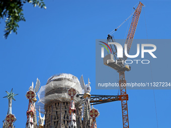 A crane is being installed in the Sagrada Familia to undertake the final works of the basilica. The 203-meter crane, of which there are only...