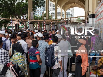 People are leaving Dhaka by train from Kamalapur Railway Station to celebrate Eid with their families on Thursday, June 13, 2024. (