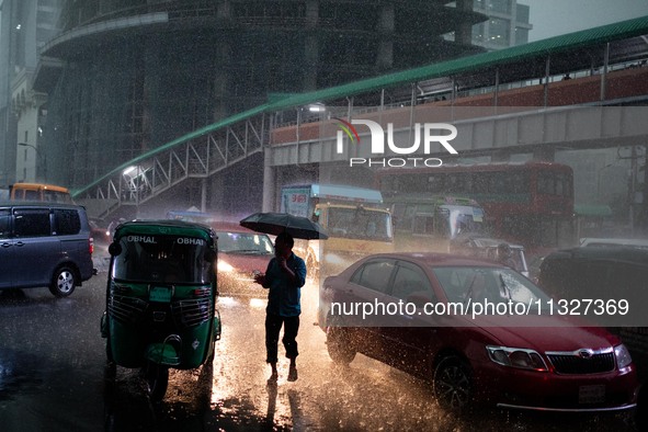 After days of intense heat, Dhaka city witnessed heavy rain and thunderstorms on Thursday, June 13, 2024. 